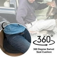 thumbnail image 2 of 360° Rotating Seat Cushion for Car, 15.7" Swivel Car Seat for Elderly Support, Non Slip Swivel Seat Cushion with Memory Foam for Car, Office, Home (Black), 2 of 6