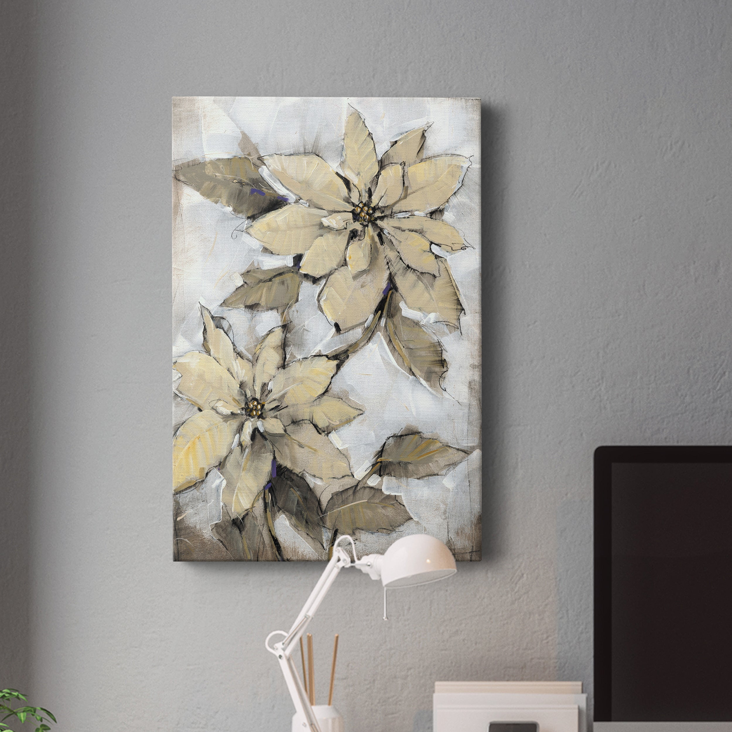 Poinsettia Study I Premium Gallery Wrapped Canvas - Ready to Hang