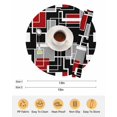 thumbnail image 6 of 13 Inch Round Placemats Set of 6, Red Black Geometric Non Slip Heat Insulation PP Table Mats, Modern Color Block Abstract Washable Place Mats for Kitchen Dining Party Table Decor, 6 of 7