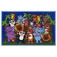 thumbnail image 1 of Tapis rectangle amusant pour enfant L'heure du brossage multicolore nylon, 1 of 2