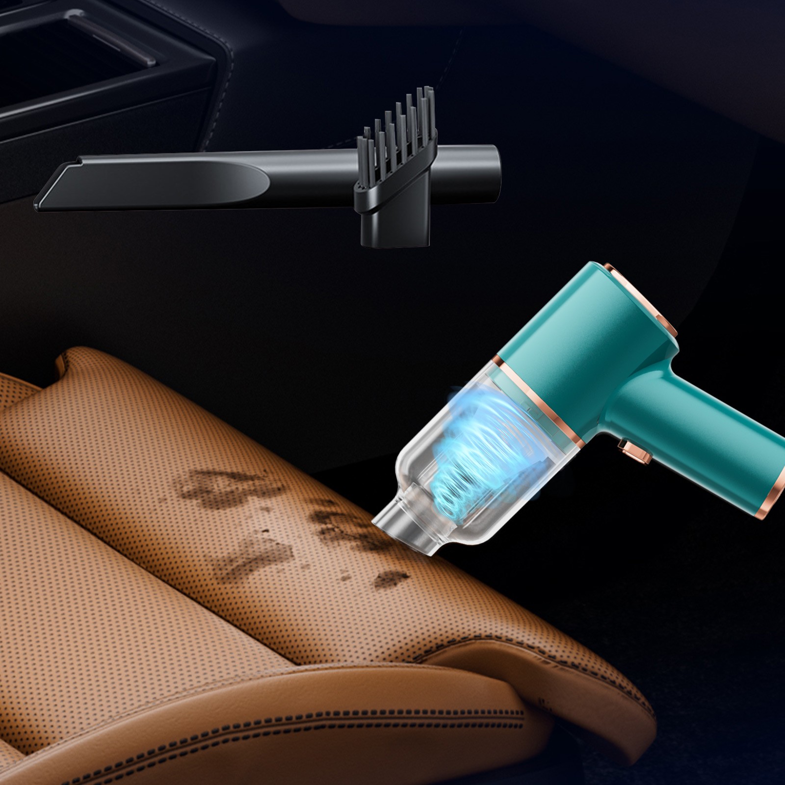 Handheld Car Vacuum Cleaner, Powerful Suction Mini Vacuum, Portable Wireless Car Cleaner, Multi-Purpose Wet And Dry Vacuum, High Suction Motor, Easy To Clean Corners And Crevices