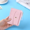 thumbnail image 1 of Bolsa De Tarjeta Bolso Cartera sencilla para mujer, llavero de cuero, bolso pequeño para tarjetas, monedero (rosa), 1 of 6