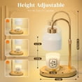 thumbnail image 3 of Candle Warmer Lamp with Timer Dimmable, Electric Candle Lamp Warmer with Adjustable Height, Gifts for Women Mother's Day Christmas Home Decor, White, 3 of 12