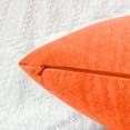 thumbnail image 6 of LuxurInnov Pack of 2, Thickened Embossed Velvet Modern Pattern Soft Solid Decorative Square Throw Pillow Covers Set Cushion Case for Sofa Bedroom Car (20×20 Inch (Pack of 2), Orange)…, 6 of 6