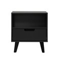 thumbnail image 3 of Miekor Furniture Modern 1-Drawer Nightstand with Open Cubby – Black B5A3256, 3 of 6