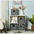thumbnail image 2 of DECOMOMO Wicker Baskets Storage Organization Waterproof Plastic Storage Cubes for Toys, Books, Clothes (Set of 4 - Grey), 2 of 6