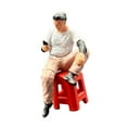 thumbnail image 4 of HILABEE 1/64 Miniature Figure Human Figure Model for Photography Crafts Model Trains Seated Man, 4 of 9