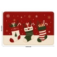 thumbnail image 3 of Christmas Themed Living Room Floor Mat Soft Non Slip Area Rug Festive Winter Holiday Decorative Carpet Washable Xmas Mat For Sofa Bedroom, 3 of 6