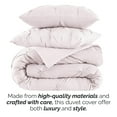thumbnail image 6 of Southshore Fine Living, Inc. Pinch Pleated Pinktuck Twin Duvet Cover Bedding Set, Bone, 6 of 9