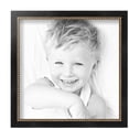 thumbnail image 2 of ArtToFrames 9" x 9" Black Square with Gold Beads Picture Frame, 9x9 inch Black Wood Poster Frame (WOM-5021),  Pack, 2 of 7