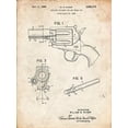 thumbnail image 2 of Borders, Cole 12x14 Black Ornate Wood Framed with Double Matting Museum Art Print Titled - PP1023-Vintage Parchment Ruger Revolver Patent Art, 2 of 4