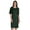 Dark Green, variant on Womens Elbow Sleeve Regular Fit Tshirt Dress With Front Pockets