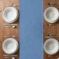 thumbnail image 6 of Blue Ombre Table Runner - 120 Inch Long, Kitchen Dining Table Runner Dresser Scarves, Modern Minimalist Gradient Aesthetic Farmhouse Decor for Coffee Tables Wedding Party Banquet, 6 of 8