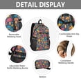 thumbnail image 4 of JIALIOU 14" Laptop Backpack Waterproof Airline Approved Stylish Casual Daypack for Travel Business College Work, Vibrant Color Mushrooms, 4 of 8