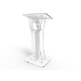 thumbnail image 1 of FixtureDisplays® Podium Clear Ghost Acrylic w / White Cross With pray hand decor Easy Assembly Required, 1 of 3