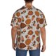 thumbnail image 3 of Balery Pinecone Autumn Pattern Camisa Casual de Manga Corta con Botones para Hombre, Texturizada, Estilo Cubano, para Playa, Verano-Small, 3 of 5