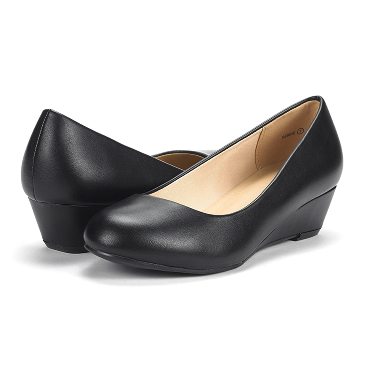 Dream Pairs Women's Mid Wedge Heel Pump 