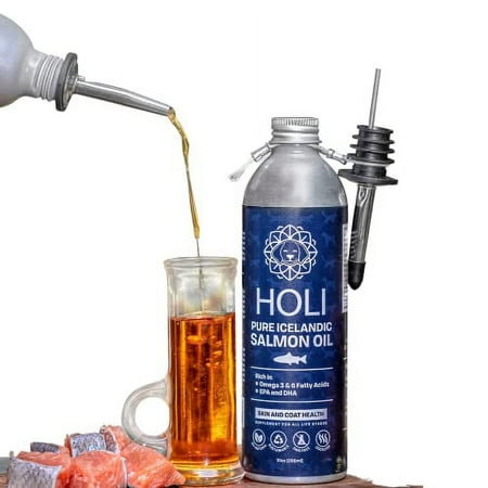 UPC: 0850020648993 | HOLI Salmon Oil for Dogs Skin and Coat | Icelandic Fish Oil for Cats & Dogs | Omega 3 EPA + DHA Supports Joint Mobility Immune & Heart Health