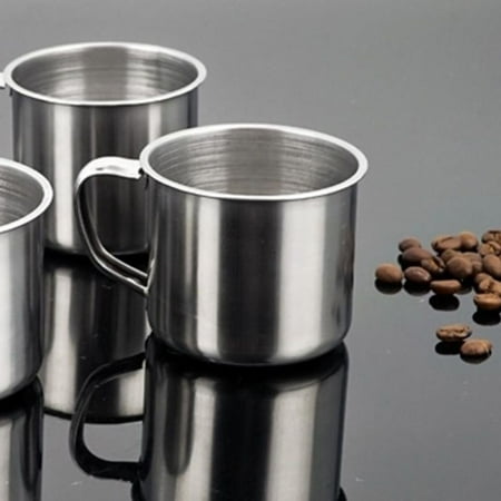 

200ml Mini Drinking Metal Tumbler Pint Coffee Mug Portable Cup Stainless Steel Camping Drinking Mug