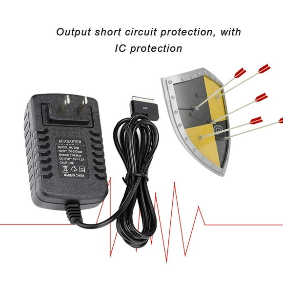 Tablet Power Adapter With IC Fast Charging ForAsus TF101 TF201 TF300 TF300T TF700 TF700T SL101, Output Short Circuit , Suitable ForAUSU TF Series Tablet