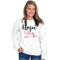 thumbnail image 3 of Breast Cancer Awareness Hope Dove Women Plus Size Crewneck Sweatshirt Brisco Brands 2X, 3 of 5