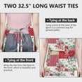 thumbnail image 6 of Pioneer Flower Floral Print Pattern Apron-Garden Aprons for Women with Pockets-Cotton Linen Waterproof Kitchen Cooking Gardening Aprons Adjustable for Kitchen,Cooking,BBQ and Salon 33x27 Inch, 6 of 7