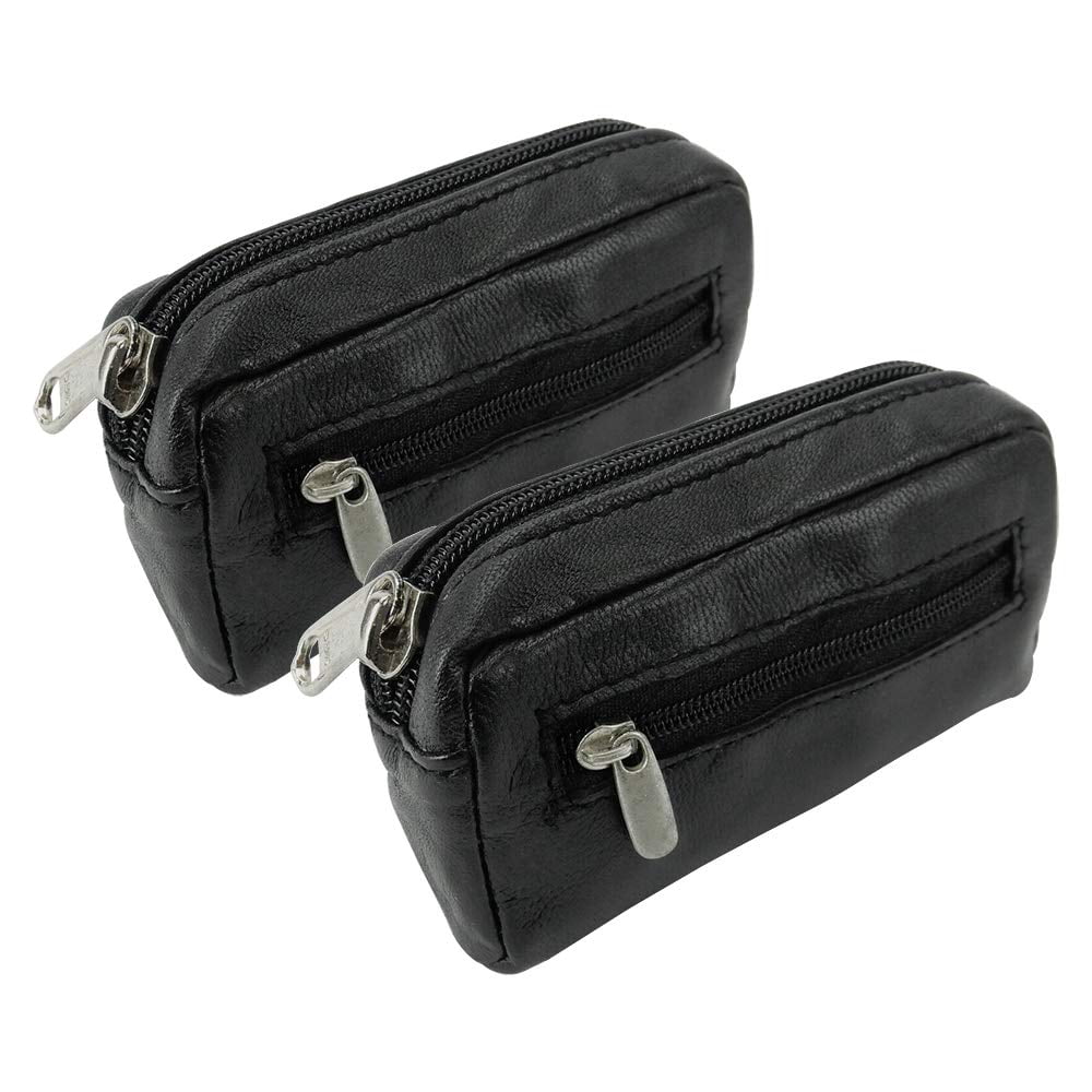 TDL - Genuine Leather Coin Purse - Change Purse With Zipper - Coin Purse for Women - Leather Key ...