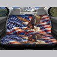 thumbnail image 4 of HUISEFOR American Flag Eagle Car Seat Cover Set Breathable Soft 4 Piece Car Seat Cover Set All-Season Protection Cars Accessories Easy to Installation Universal Fit for Most Cars SUVs, 4 of 6