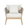 thumbnail image 3 of Cypress Teak Wood Outdoor Arm Chair with Beige Rope Design, 3 of 5