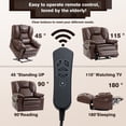 thumbnail image 3 of LITVZ Air Compression Waist Massage Recliner for Elderly, Big Man Recliner 400 lbs Heavy Duty, Oversized Power Lift Recliner Chair with Airbag Massage & Heating, Lay Flat 180° for Family, 3 of 11