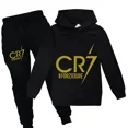 thumbnail image 2 of Ropa para niños Sudadera con capucha y pantalones Traje para niño de 3 a 12 años Sudadera de primavera y otoño Chándal de fútbol CR7 Traje deportivo para vacaciones para niños, 2 of 4