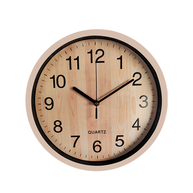 Reloj Análogo de Pared Rm Regalomex Diseño Madera 30 Centímetros dorado