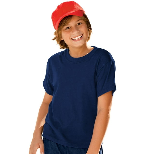 Hanes Garçon ComfortBlend EcoSmart Col Ras du Cou, L, Marine