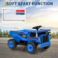 thumbnail image 3 of EastVita 12V Ride on Dump Truck,Construction Vehicle Ride on Toy with Remote Control,Electric Dump Bed & Shovel with Spring Suspension,Music,and LED Lights,Blue, 3 of 7