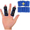 thumbnail image 1 of BodyMoves 2 Finger Splints Plus 10 Sleeves (12 pc Set, Aqua Blue), 1 of 4