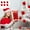 Red, variant on EUDIDV Xmas Decor Christmas Front Door Decoration New Printed Santa Door Merry Christmas Indoor Outdoor Front Door Party Supplies Festive Supplies Indoor