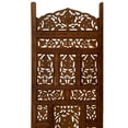 thumbnail image 5 of DecMode 80" x 72" Red Wood Floral Handmade Carved Foldable Partition 4 Panel Room Divider Screen, 1-Piece, 5 of 13