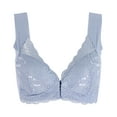 thumbnail image 2 of Aayomet Underwire Bra Women's Lace Bra Underwire Balconette Unlined Demi Sheer Plus Size,Blue 3XL, 2 of 4
