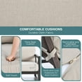 thumbnail image 4 of Patiojoy 2 Pieces 2-Person Patio Outdoor Loveseat Sofa with 6" Thick Cushion and Coffee Table Set for Garden Beige, 4 of 6