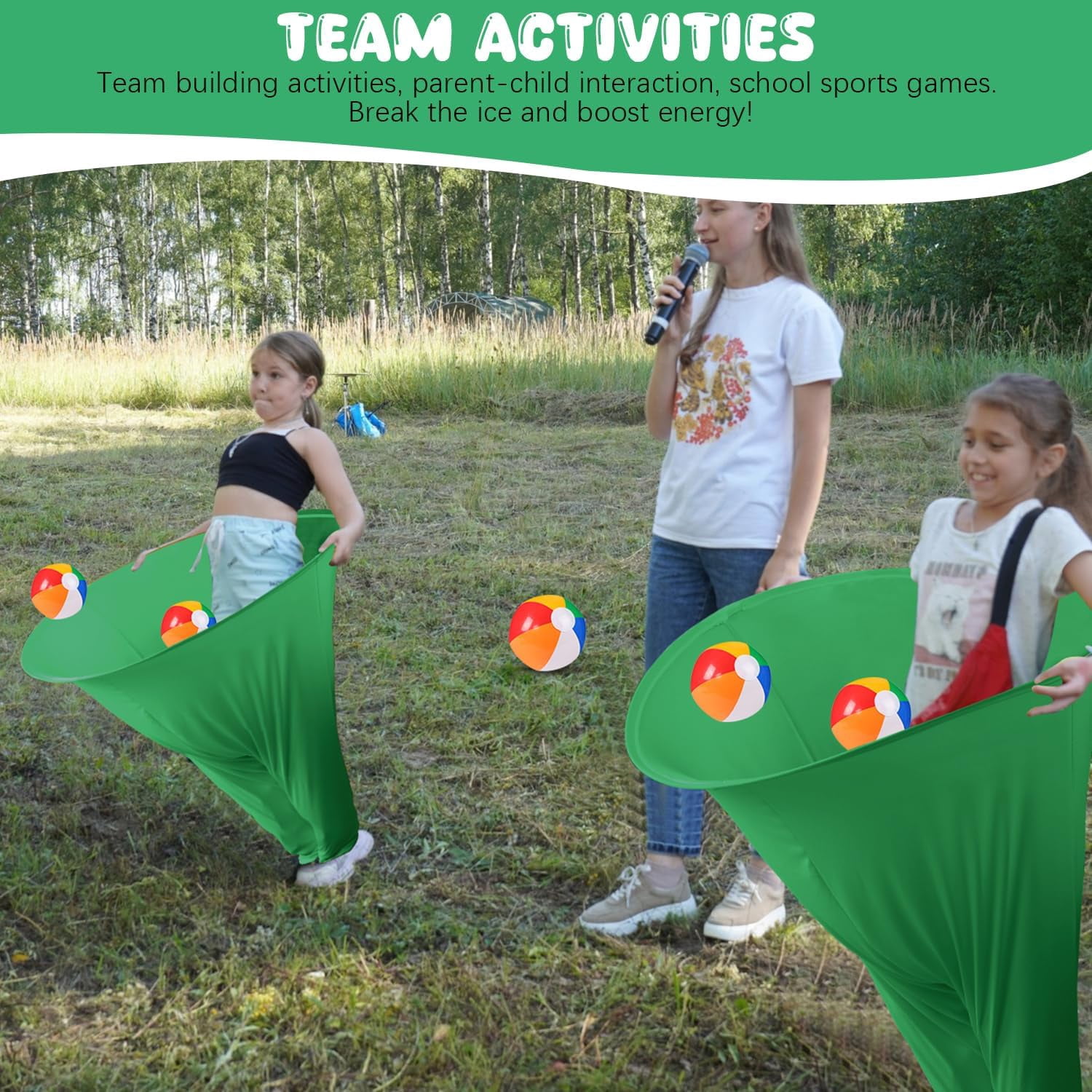 Granny Pants Yard Game, Oversized Granny Pants Outdoor Game with 4 Bouncy Balls and 1 Pump, Yard Party Family Reunion Games & Team Games for Adults