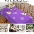 thumbnail image 4 of Purple Rectangle Tablecloth, Lavender Table Cloths 60x120 Inch, Water-Repellent Stain Resistant and Wrinkle-Free, Purple Table Cover for Home Kitchen Dining Party Patio Indoor Outdoor Use, 4 of 6