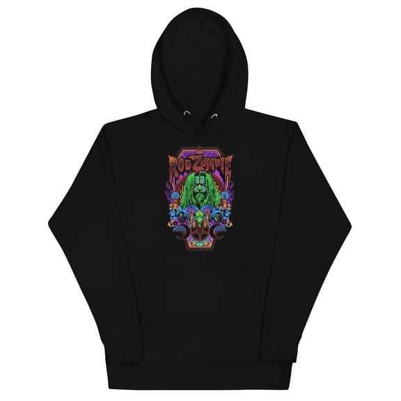 Rob Zombie Psychedelic Classic Unisex Hoodie - Black - Small