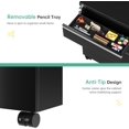 thumbnail image 5 of Bonusall 3 Drawer Black File Cabinet, Fully Assembled Metal Rolling Filing Cabinet with Lock, Under Desk Filing Cabinets for Home Office Fit A4/Letter/Legal, 5 of 18