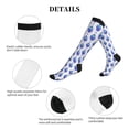 thumbnail image 5 of Lsque Winter Snowflake Skiing Skull Pattern Sport Compression Socks for Men & Women 15-20 mmHg Knee High Nurse Pregnant Running Medical and Travel Athletic, 5 of 6