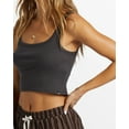 thumbnail image 4 of Billabong Women's Sun Goodness Cropped Tank Top Tee T-Shirt (Large, Black Vintage Wash), 4 of 6