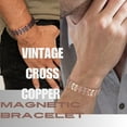 thumbnail image 5 of Wollet Magnetic Cross Copper Link Bracelets for Men+ Copper Cross Rings, Set of 2, 5 of 9