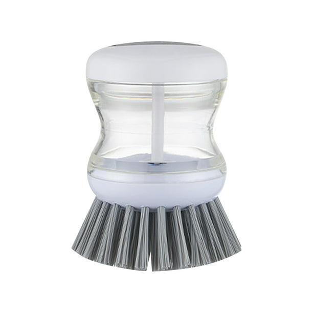 Cepillo Para Lavar Platos Con Dispensador De Jabón, Cepillo De Cocina Para Limpiar Platos, Ollas, Sartenes, Fregaderos, 1 Cepillo Dispensador De Jabón, Negro/Transparente/Blanco