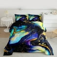 thumbnail image 2 of Manfei Marbling Watercolor 3 Pieces Queen Comforter Set for Children Teens Adults,Vintage Aesthetic Ultra Soft Bedding Sets,Minimalist Abstract Gradient Bedding Comforter Set Breathable, 2 of 8