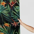 thumbnail image 3 of Orinice Shower Curtain Colorful Flower Beautiful Floral Jungle Pattern Tropical Beauty Watercolor Paradise Bird Black Waterproof Polyester Fabric for Bathroom Decor with Hooks  36x72, 3 of 7