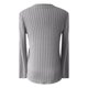 thumbnail image 4 of MHFRRA Camiseta de Manga Larga con Cuello En V para Mujer, Informal, de Rayas Suaves y Cepilladas, para Uso Diario, Cómoda, Elástica y Básica. Gris, 4 of 4